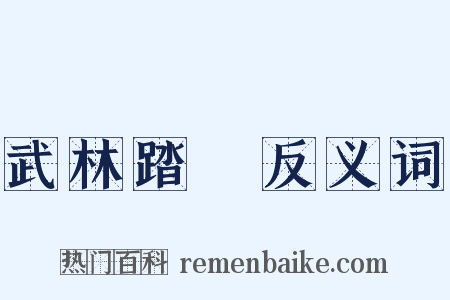 武林踏鐙反义词是什么意思的图片